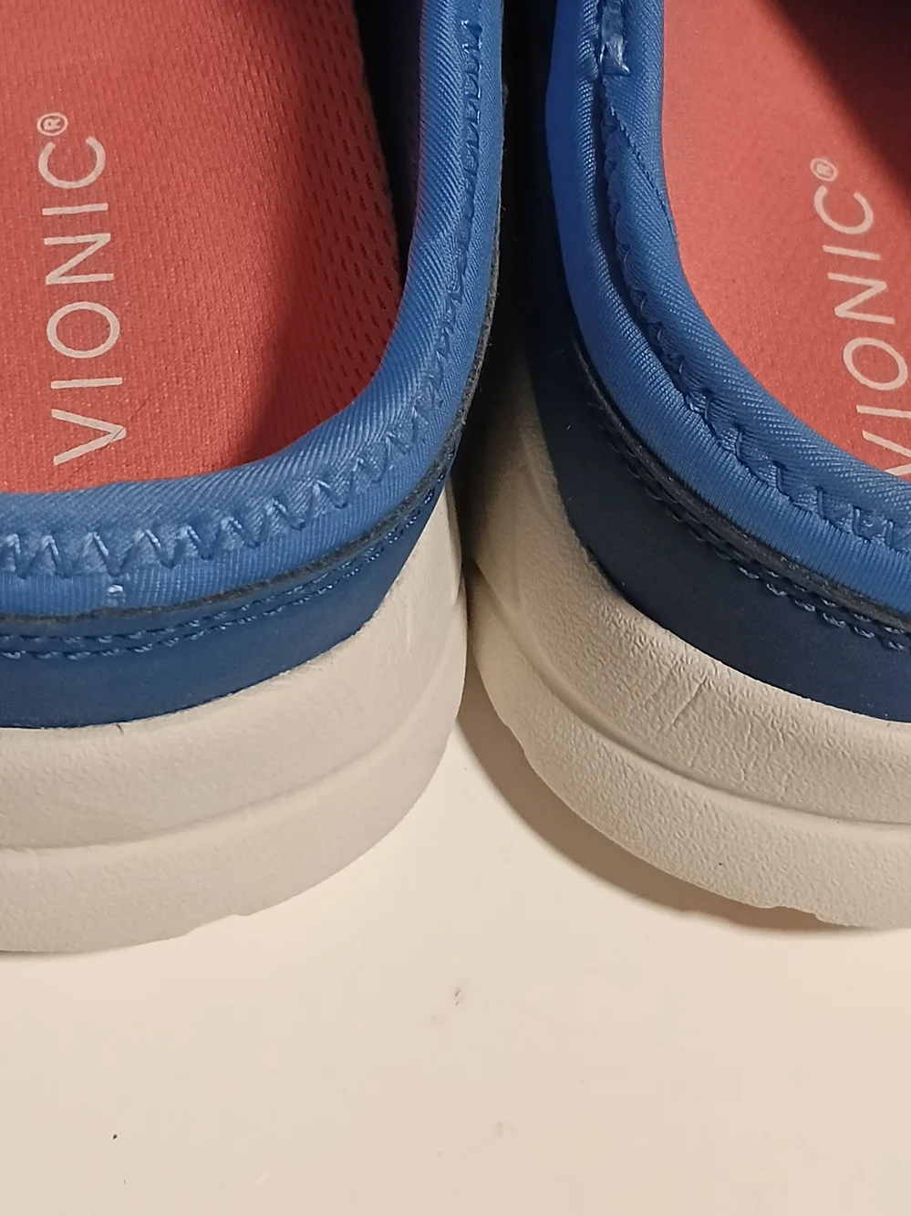 New Vionic Slip-On Athletic Sneakers in Blue with Coral Insoles Size 9